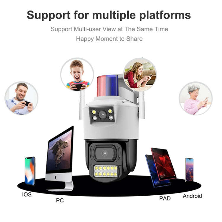 QX105 2MP Outdoor Waterproof WiFi Dual Lens Surveillance Camera(EU Plug)