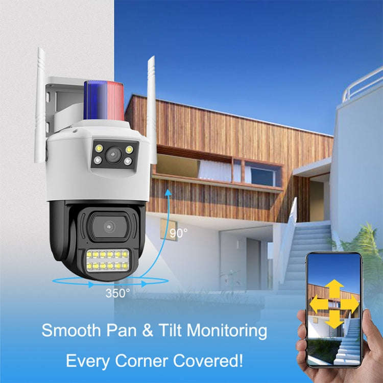 QX105 2MP Outdoor Waterproof WiFi Dual Lens Surveillance Camera(EU Plug)