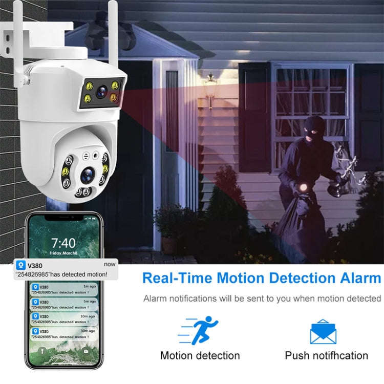 QX106 2MP Outdoor Waterproof WiFi Dual Lens Surveillance Camera(EU Plug)