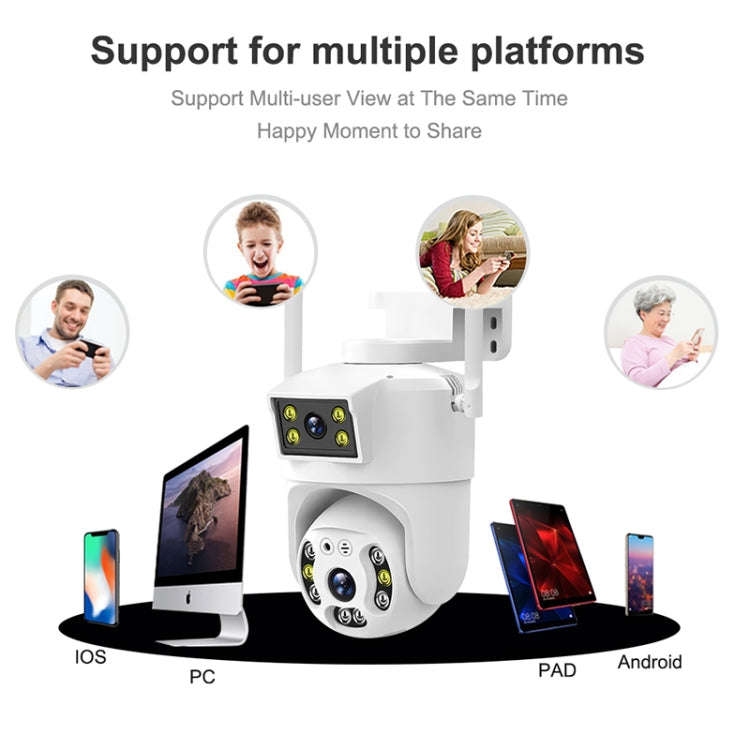 QX106 2MP Outdoor Waterproof WiFi Dual Lens Surveillance Camera(EU Plug)