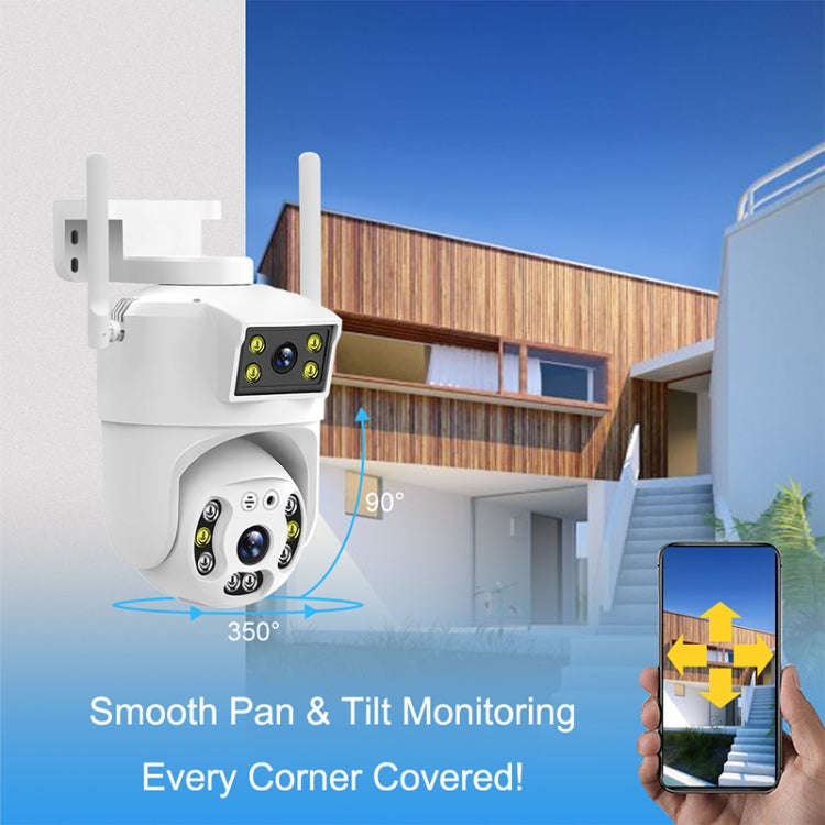 QX106 2MP Outdoor Waterproof WiFi Dual Lens Surveillance Camera(EU Plug)