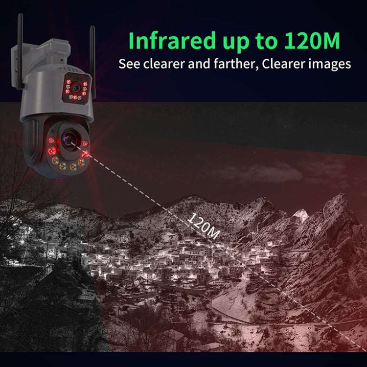QX109 Dual Lens Smart HD Dome WiFi Camera(UK Plug)