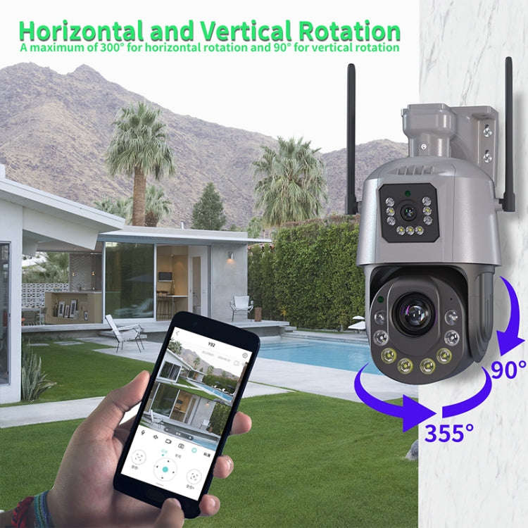 QX109 Dual Lens Smart HD Dome WiFi Camera(UK Plug)