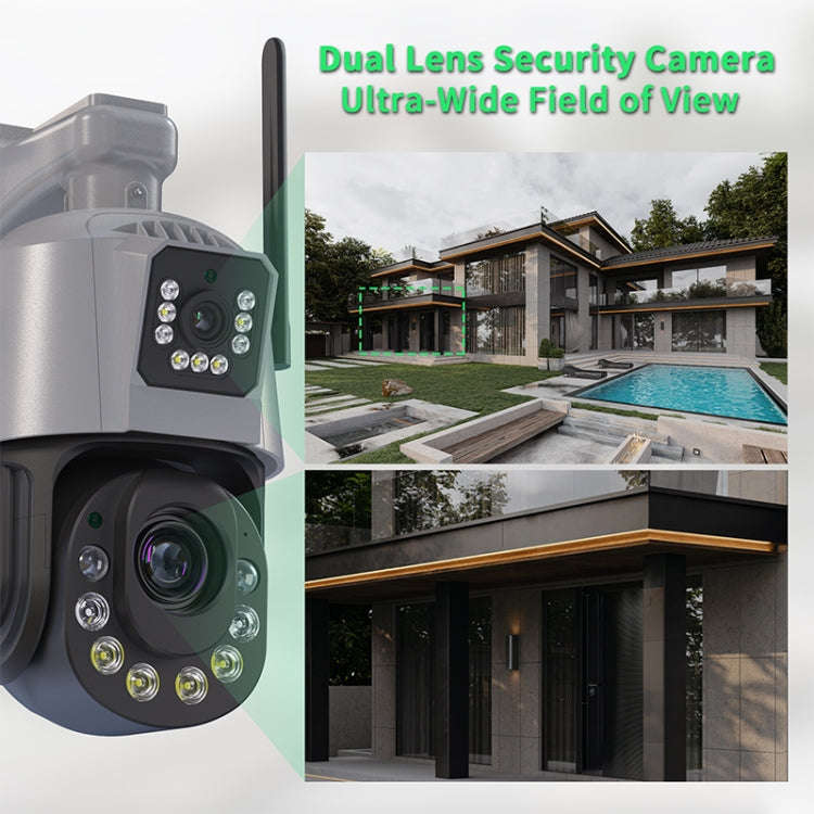 QX109 Dual Lens Smart HD Dome WiFi Camera(UK Plug)