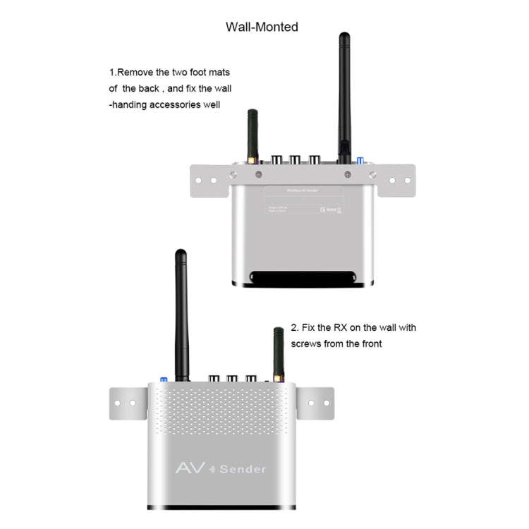 Measy AV230-2 2.4GHz Set-top Box Wireless Audio / Video Transmitter + 2 Receiver, Transmission Di...