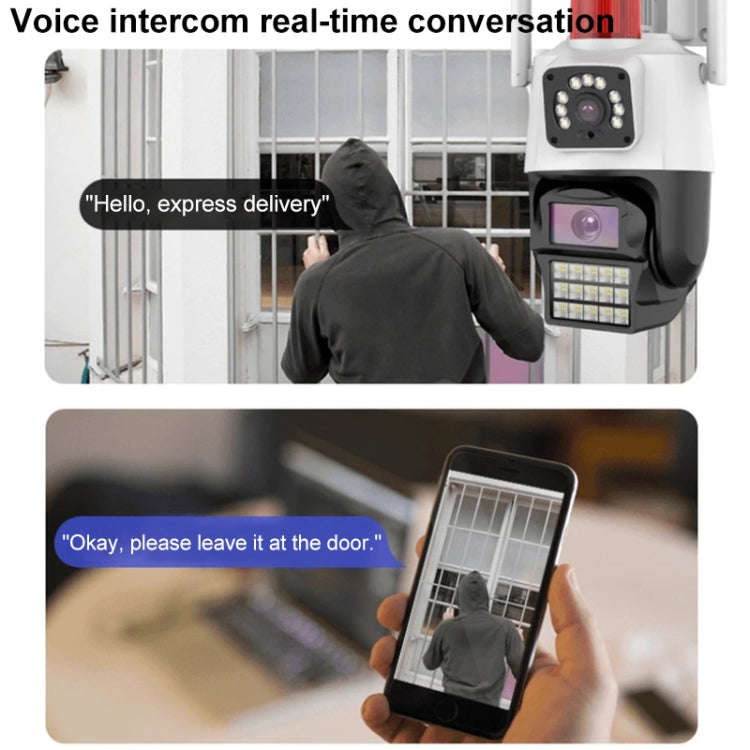 QX87 4MP WiFi Dual Camera Supports Two-way Voice Intercom & Humanoid Detection(EU Plug)