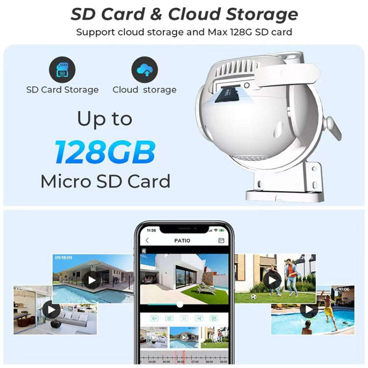 QX95 6MP WiFi Dual Camera Supports Two-way Voice Intercom & AI Recognition(AU Plug)
