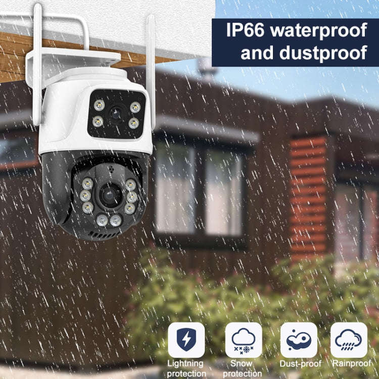 QX101 6MP WiFi Dual Camera Supports Two-way Voice Intercom & Infrared Night Vision(UK Plug)
