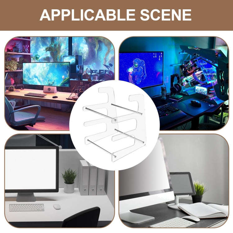 Acrylic Keyboard Storage Bracket Three Layer Keyboard Display Stand(White)