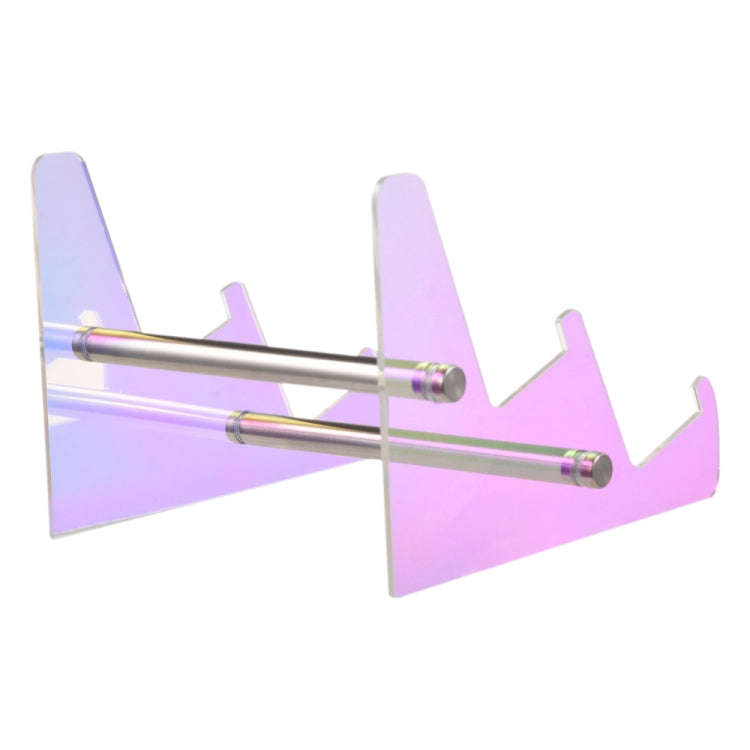 Acrylic Colorful Keyboard Storage Display Stand, Style:Dual Layer