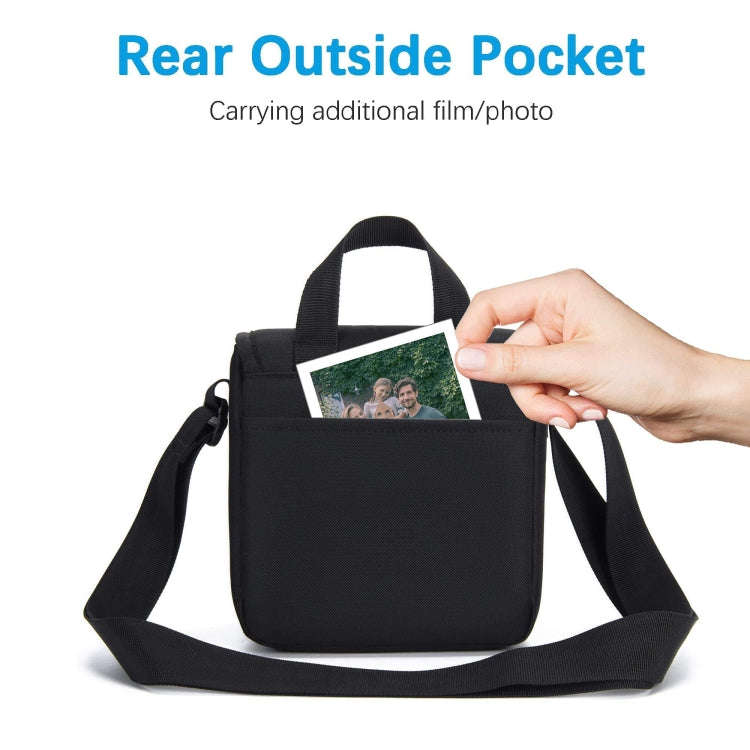 Cwatcun D52 Crossbody Camera Bag Photography Lens Shoulder Bag, Size:17 x 18 x 11cm(Black)