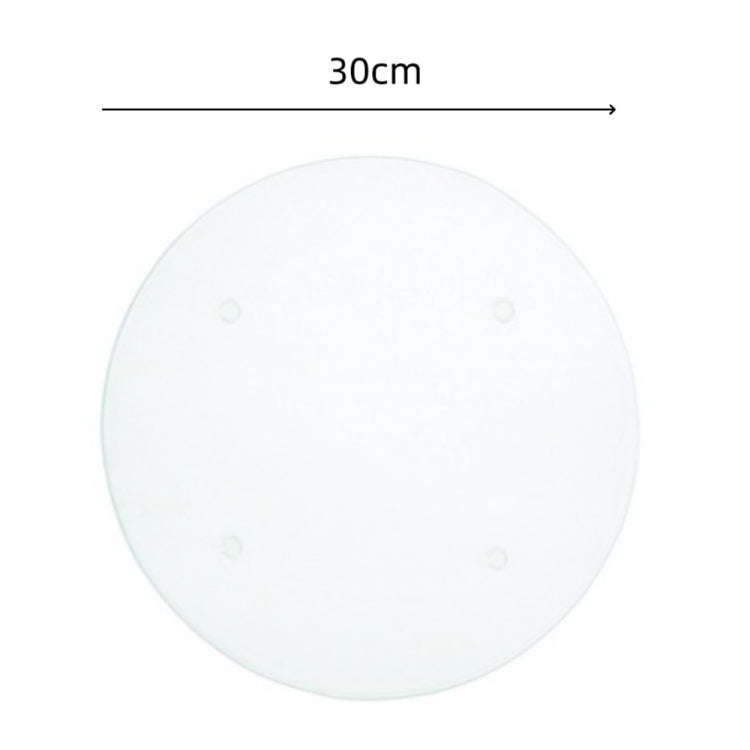 Transparent Acrylic Round Cutting Board with Anti-Slip Mat, Size: 30x30x0.3cm