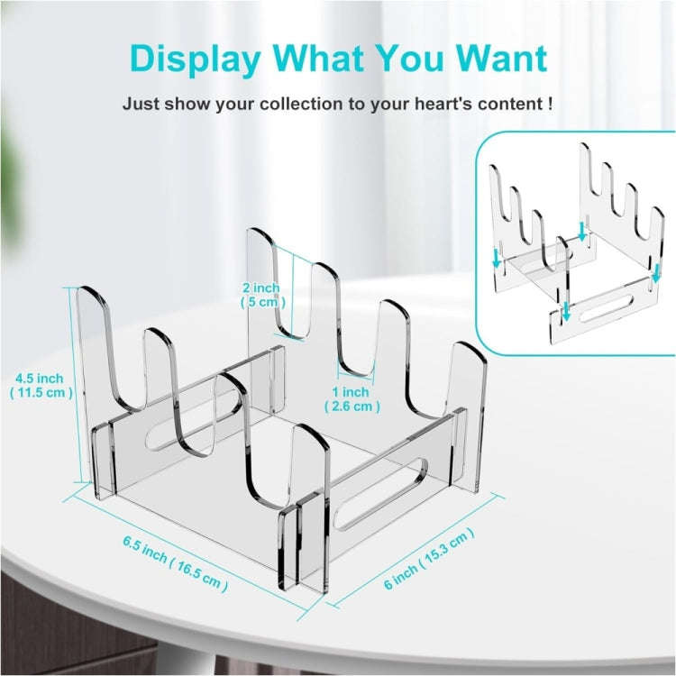 Acrylic Removable Plate Storage Rack Multi-layer Dish Drainer, Size:16.5 x 15.3 x 11.5cm