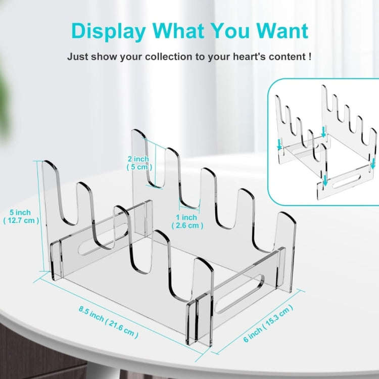 Acrylic Removable Plate Storage Rack Multi-layer Dish Drainer, Size:21.6 x 15.3 x 12.5cm