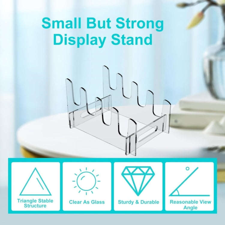 Acrylic Removable Plate Storage Rack Multi-layer Dish Drainer, Size:21.6 x 15.3 x 12.5cm