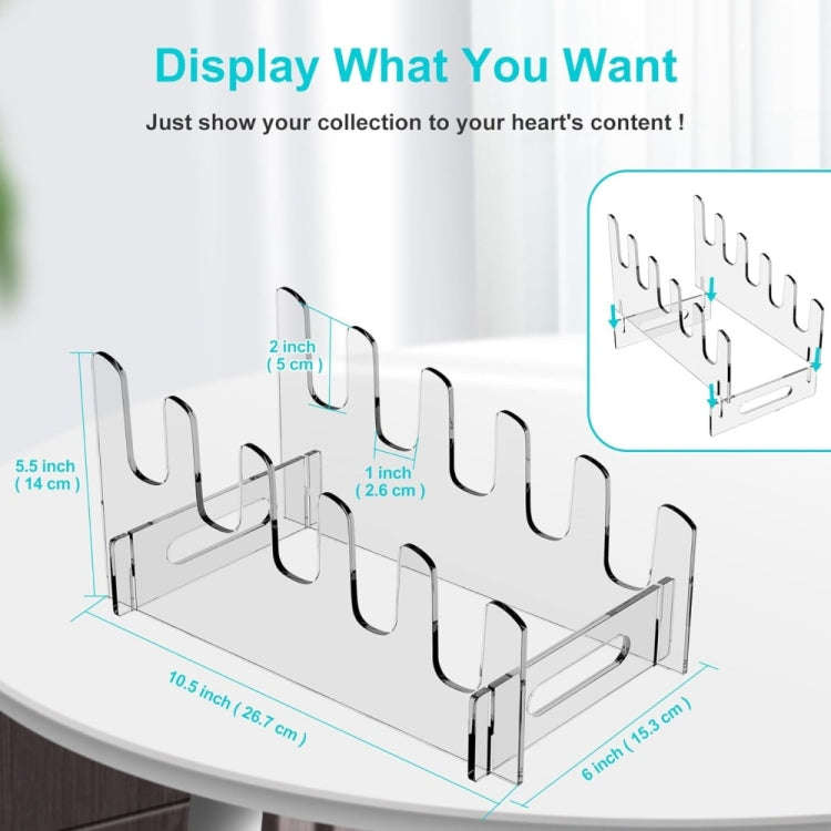 Acrylic Removable Plate Storage Rack Multi-layer Dish Drainer, Size:26.7 x 15.3 x 14cm