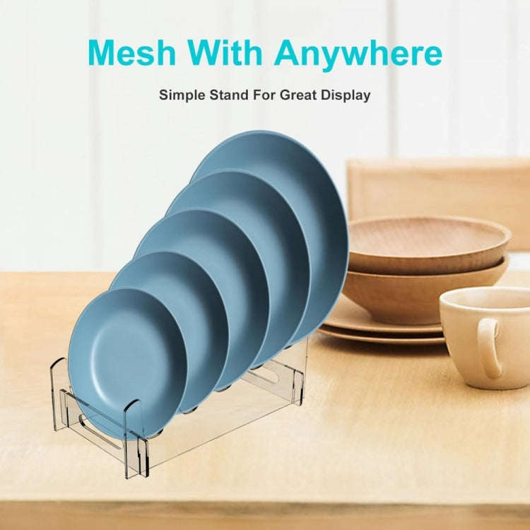 Acrylic Removable Plate Storage Rack Multi-layer Dish Drainer, Size:26.7 x 15.3 x 14cm