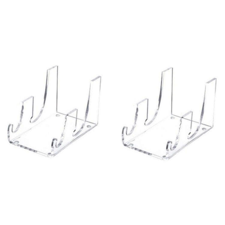 2pcs / Pack Acrylic Transparent Plate Storage Rack Tableware Display Stand
