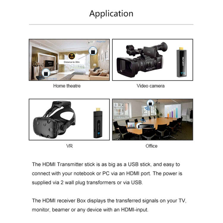 Measy W2H Nano 1080P HDMI 1.4 3D Wireless HDMI Audio Video Transmitter Receiver Extender, Transmi...