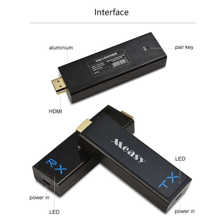 Measy W2H Nano 1080P HDMI 1.4 3D Wireless HDMI Audio Video Transmitter Receiver Extender, Transmi...