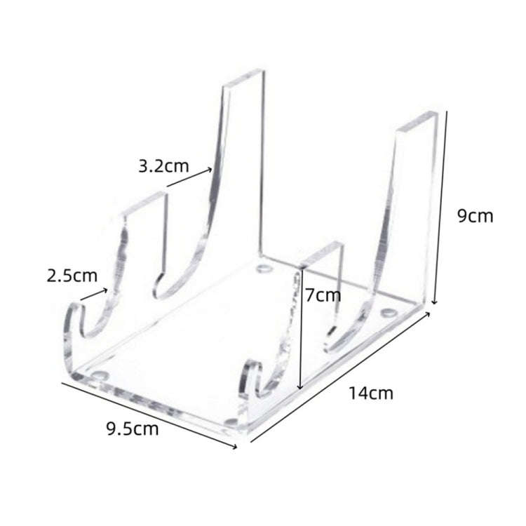Single Pack Acrylic Transparent Plate Storage Rack Tableware Display Stand