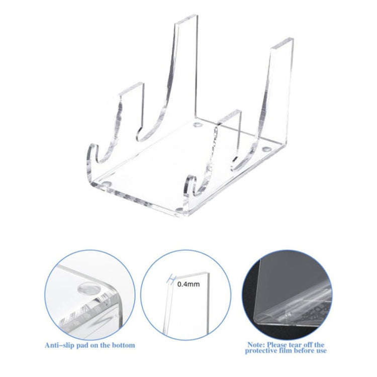 Single Pack Acrylic Transparent Plate Storage Rack Tableware Display Stand