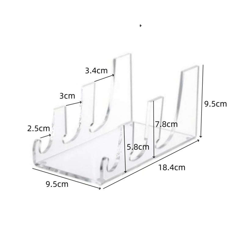 Single Pack Acrylic Transparent Plate Storage Rack Tableware Display Stand