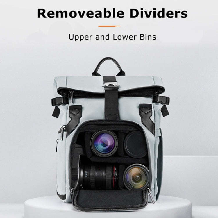 Cwatcun D95 Large Capacity Photography Backpack Shoulders Laptop Camera Bag, Size:27 x 37 x 16cm(...