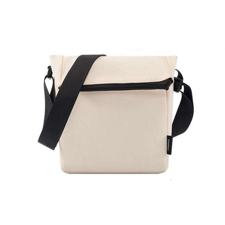 Cwatcun D103 Crossbody Camera Bag Photography Lens Shoulder Bag, Size:22.5 x 19.5 x 8cm(Beige)