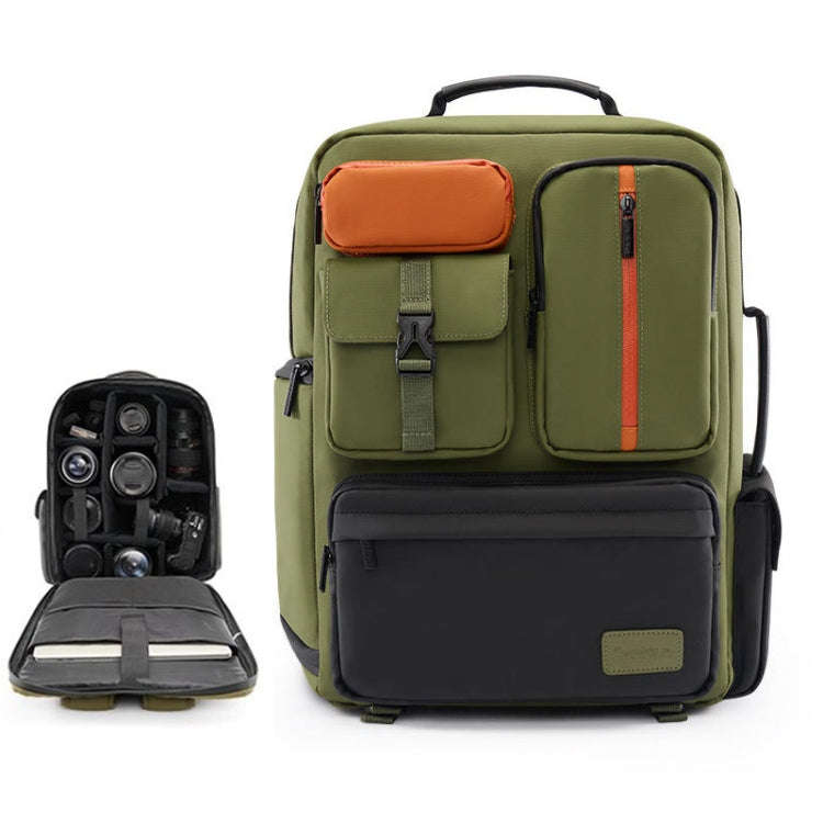 Cwatcun D117 Large Capacity Photography Backpack Shoulders Laptop Camera Bag, Size:42 x 31 x 13cm...