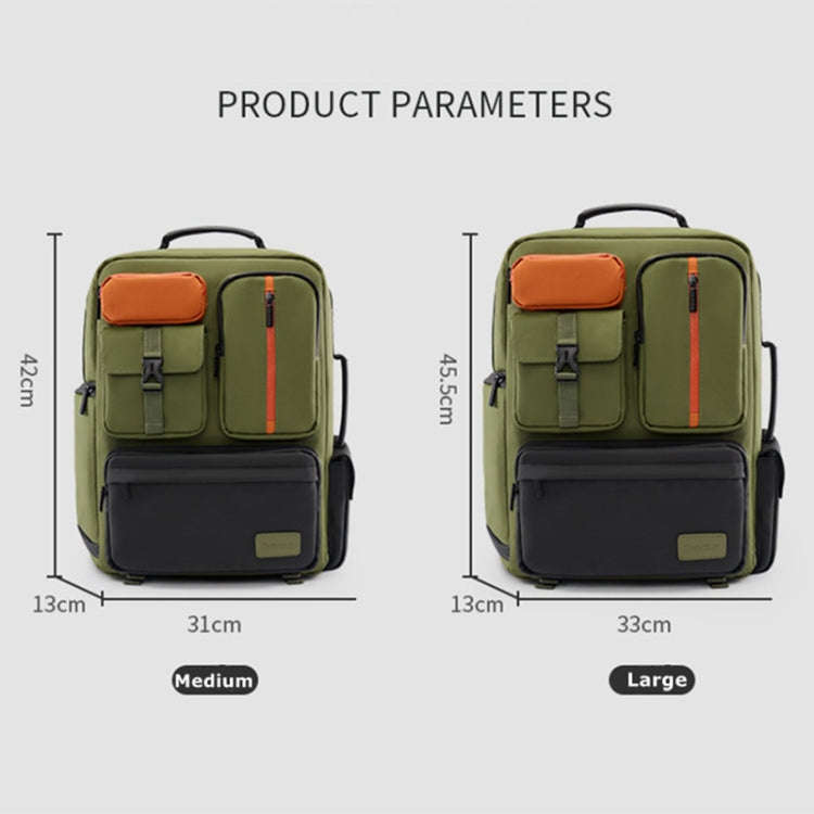 Cwatcun D117 Large Capacity Photography Backpack Shoulders Laptop Camera Bag, Size:42 x 31 x 13cm...