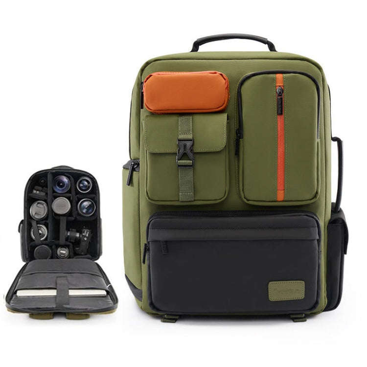 Cwatcun D117 Large Capacity Photography Backpack Shoulders Laptop Camera Bag, Size:43.3 x 33 x 13...