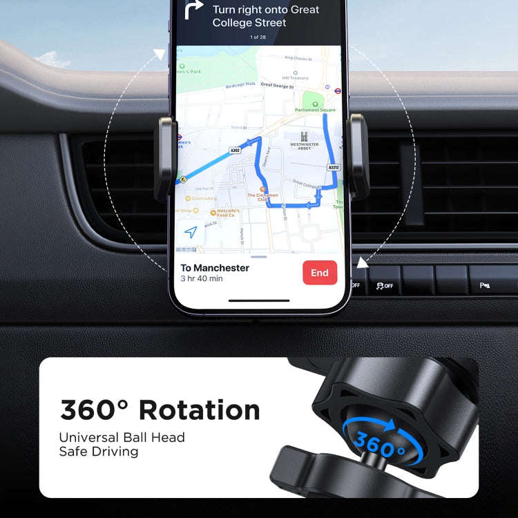 JOYROOM JR-ZS377 Car Air Vent Mobile Phone Navigation Holder(Black)
