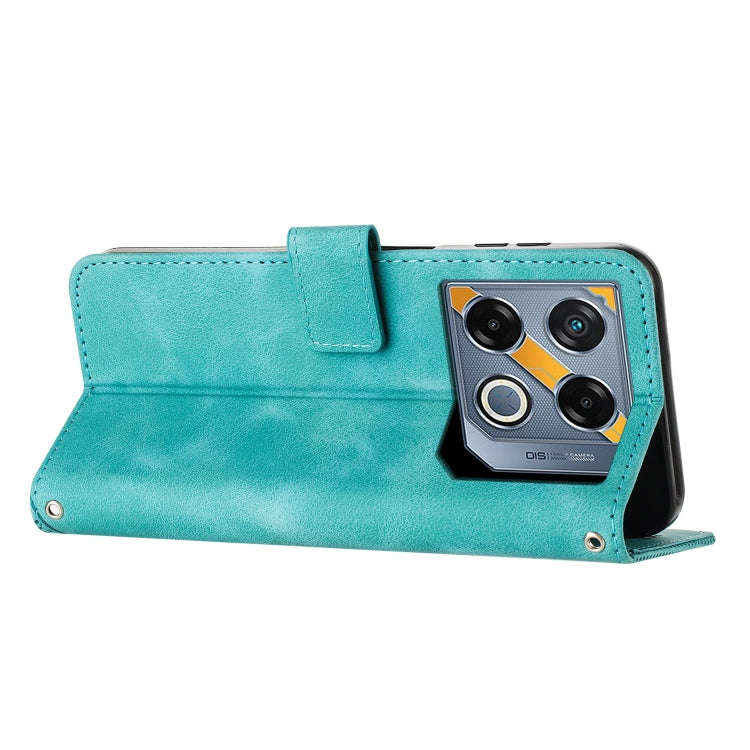 For Infinix GT 20 Pro Dream Triangle Leather Phone Case with Long  Lanyard(Green)