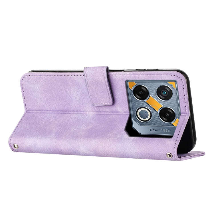 For Infinix GT 20 Pro Dream Triangle Leather Phone Case with Long  Lanyard(Purple)