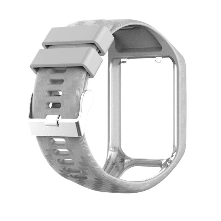 For Tomtom 2 / 3 Radium Carving Texture Watch Band(White)
