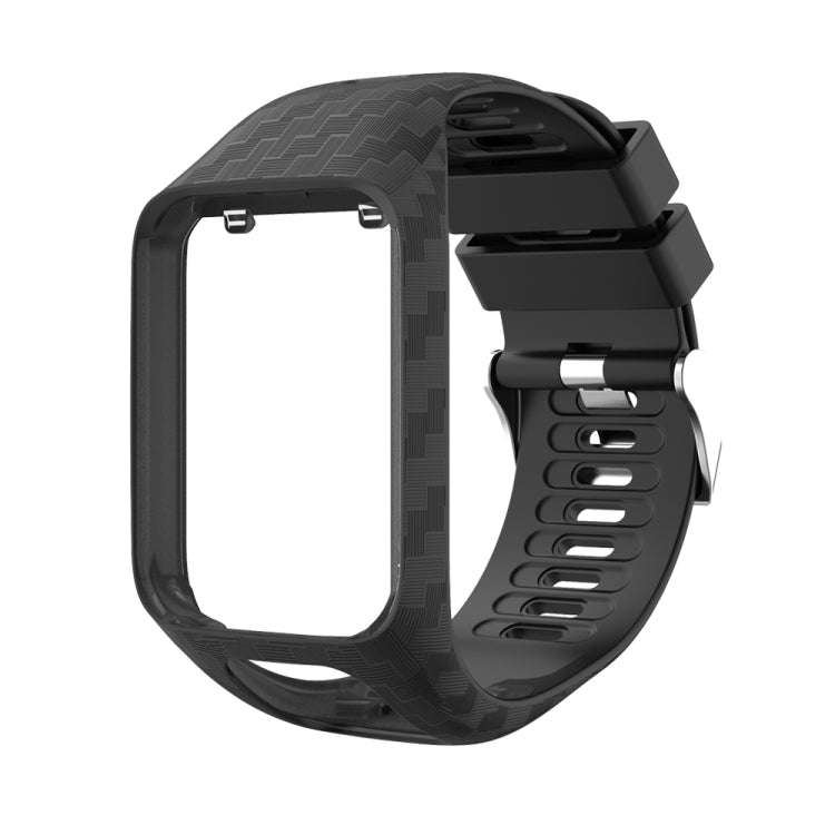 For Tomtom 2 / 3 Radium Carving Texture Watch Band(Black)