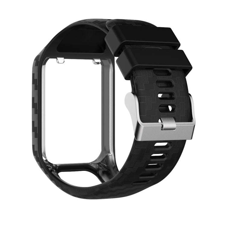 For Tomtom 2 / 3 Radium Carving Texture Watch Band(Black)