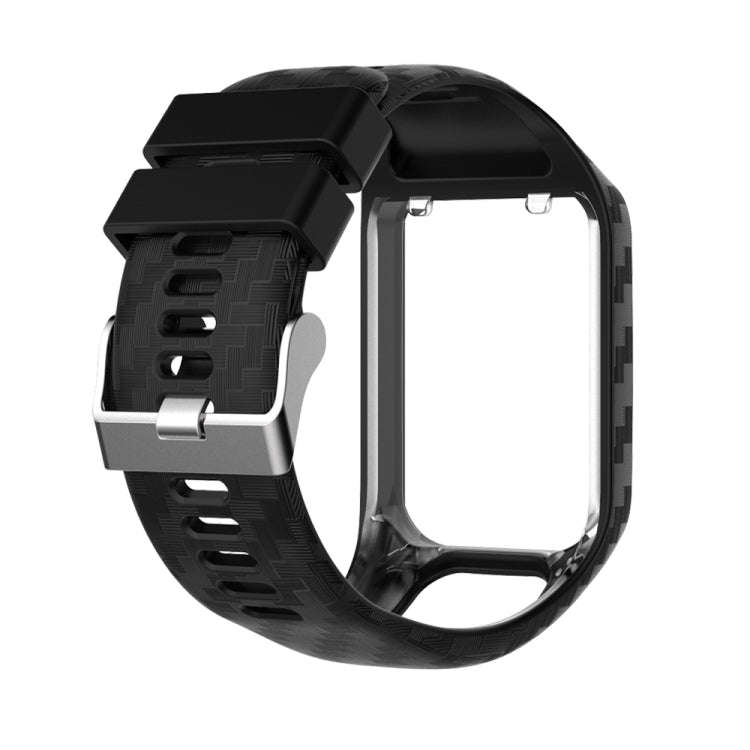 For Tomtom 2 / 3 Radium Carving Texture Watch Band(Black)