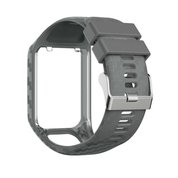 For Tomtom 2 / 3 Radium Carving Texture Watch Band(Grey)