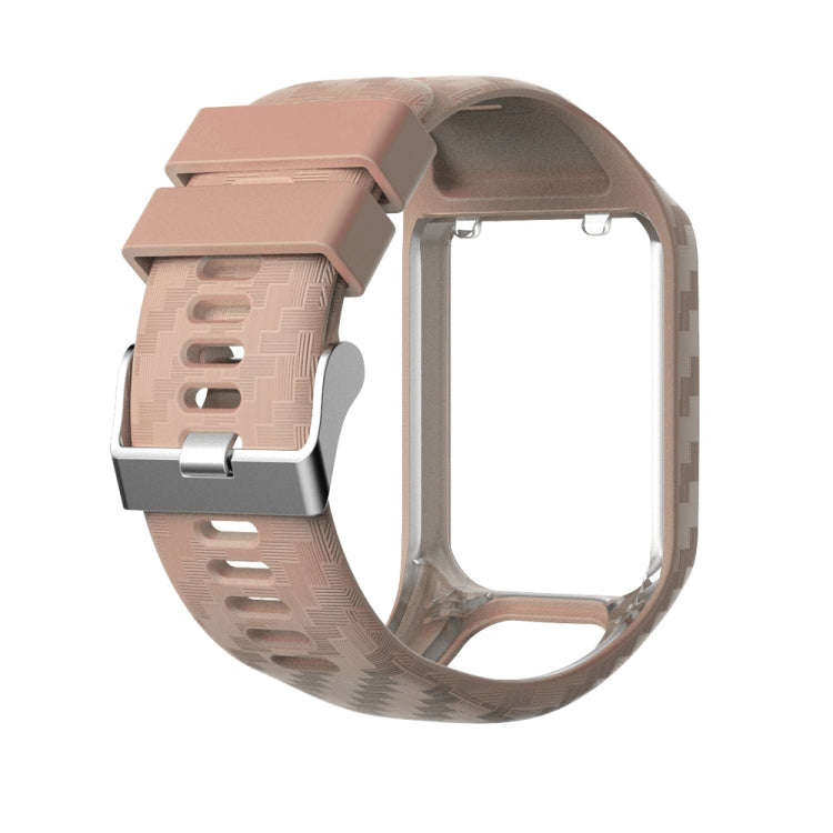 For Tomtom 2 / 3 Radium Carving Texture Watch Band(Khaki)