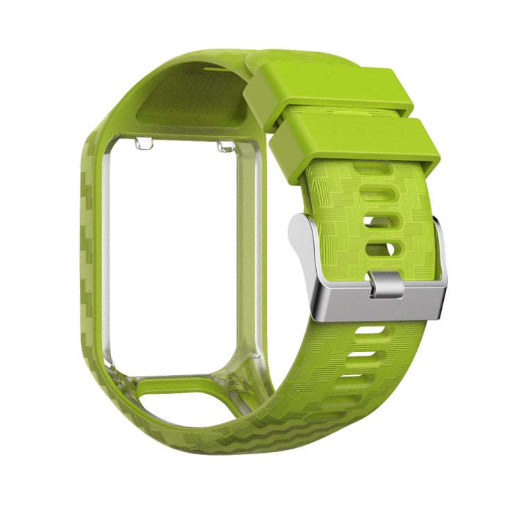 For Tomtom 2 / 3 Radium Carving Texture Watch Band(Lime Green)