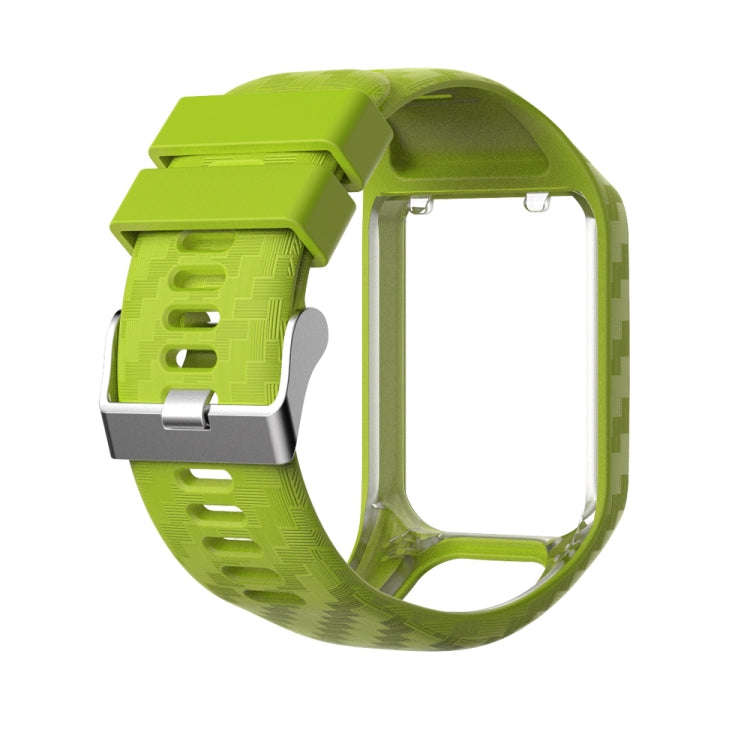 For Tomtom 2 / 3 Radium Carving Texture Watch Band(Lime Green)