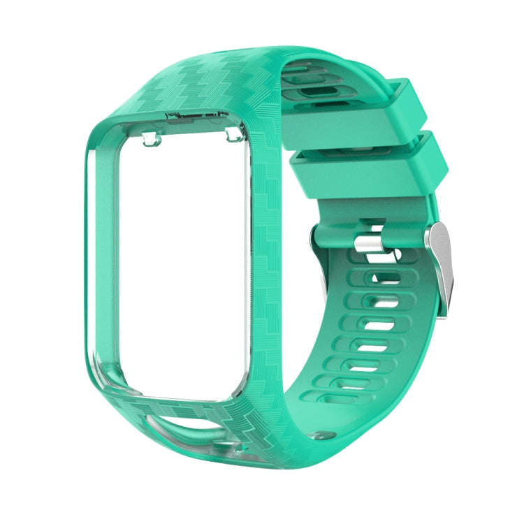 For Tomtom 2 / 3 Radium Carving Texture Watch Band(Mint Green)