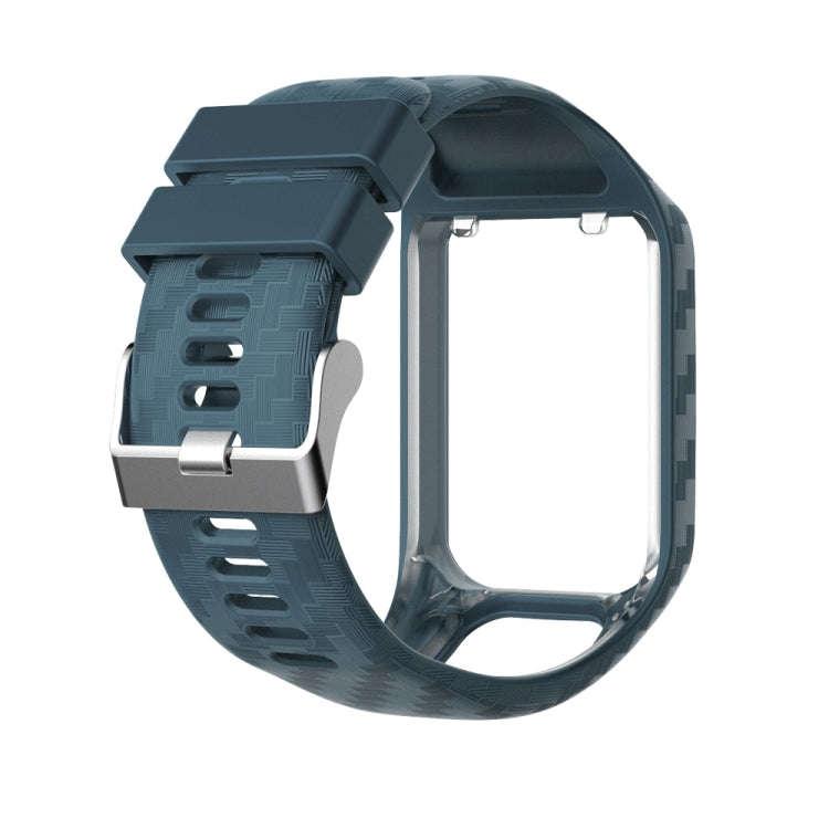 For Tomtom 2 / 3 Radium Carving Texture Watch Band(Blue Grey)