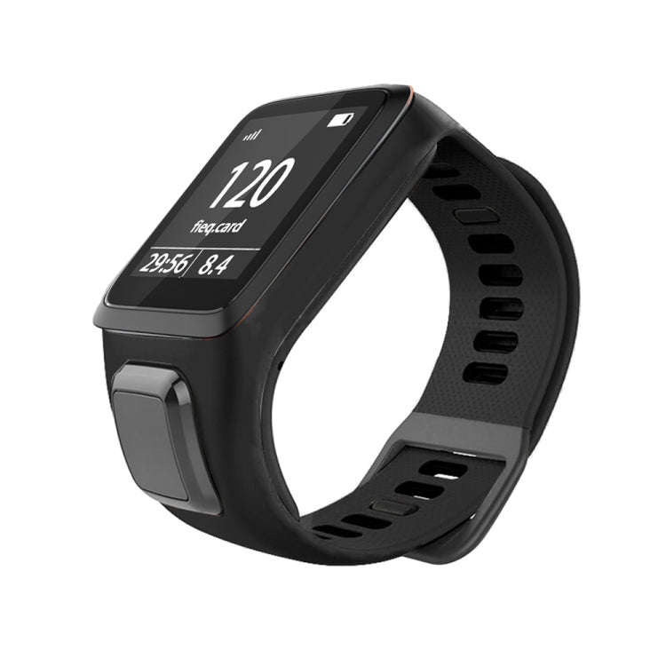 For Tomtom 2 / 3 Universal Silicone Watch Band(Black)