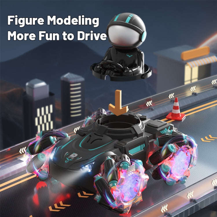 Q169 2.4G Magic Color Projection Stunt Remote Control Car(Black Blue)