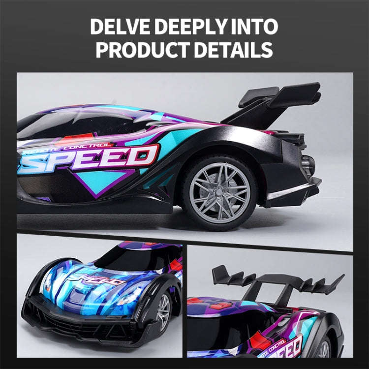 Q170 Colorful Lights Racing Four-wheel Drive Remote Control Car(Orange)