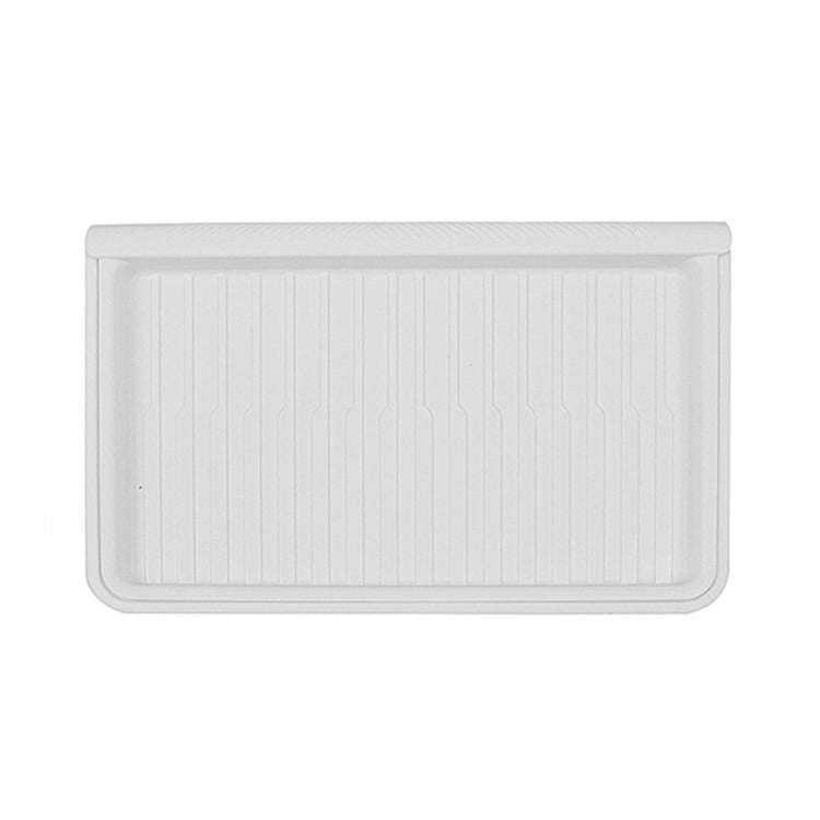 For Tesla Model Y 2021-2023 TPE Storage Organizer Under Car Seat, Style:with Cover(White)