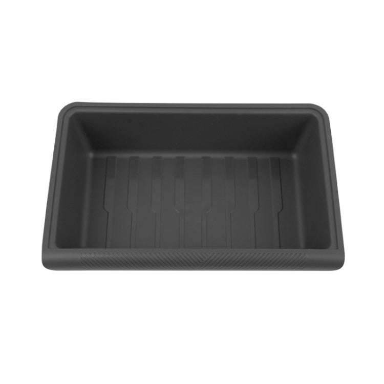 For Tesla Model Y 2021-2023 TPE Storage Organizer Under Car Seat, Style:without Cover(Black)